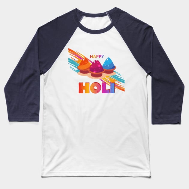 Happy Holi Latest Design Baseball T-Shirt by who_rajiv